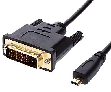 כבל MICRO HDMI זכר - DVI זכר, 1.8 מטר