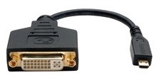 כבל מתאם MICRO HDMI זכר - DVI נקבה, 0.15 מטר