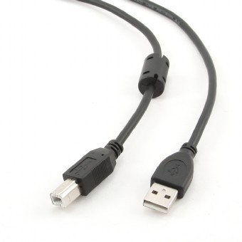 כבל USB2.0 שטוח - ריבוע מקצועי + פריט, 5 מטר