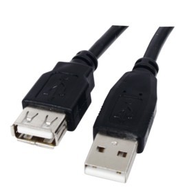 כבל USB2.0 מאריך זכר - נקבה, 3 מטר