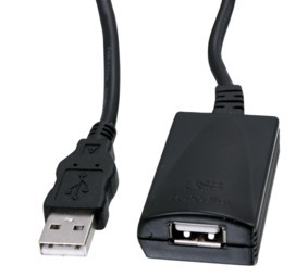 כבל USB2.0 מאריך אקטיבי  זכר - נקבה, 5 מטר אקונומי