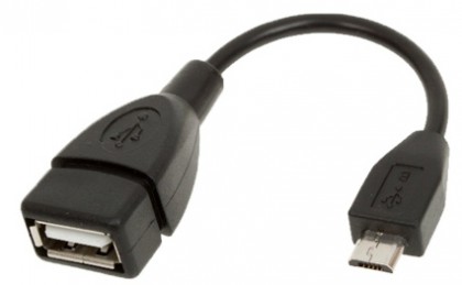כבל OTG מ-MICRO USB B זכר - USB נקבה