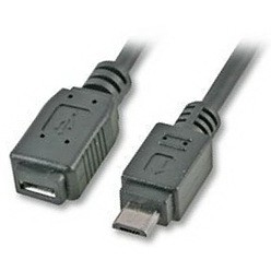 כבל מאריך MICRO USB B זכר - נקבה איכותי מסוכך באורך 1 מטר