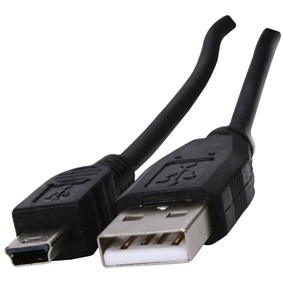 כבל USB2.0 לחיבור מיני USB B טרפז (5 פינים), באורך 5 מטר