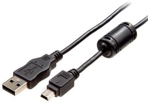 כבל מיני USB מקצועי USB2.0 A - MINI B + פריט, 1 מטר