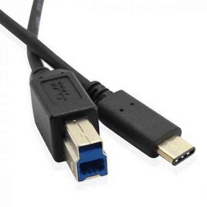 כבל USB תקע C זכר -  3.0 B זכר 1 מטר