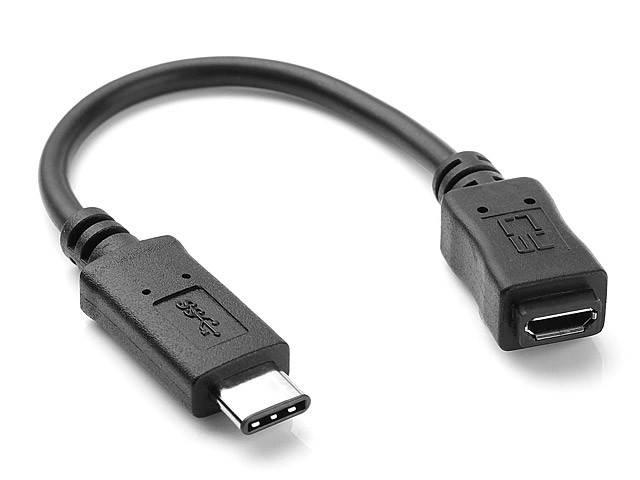 כבל USB תקע C זכר - MICRO B 2.0 נקבה 0.2 מטר