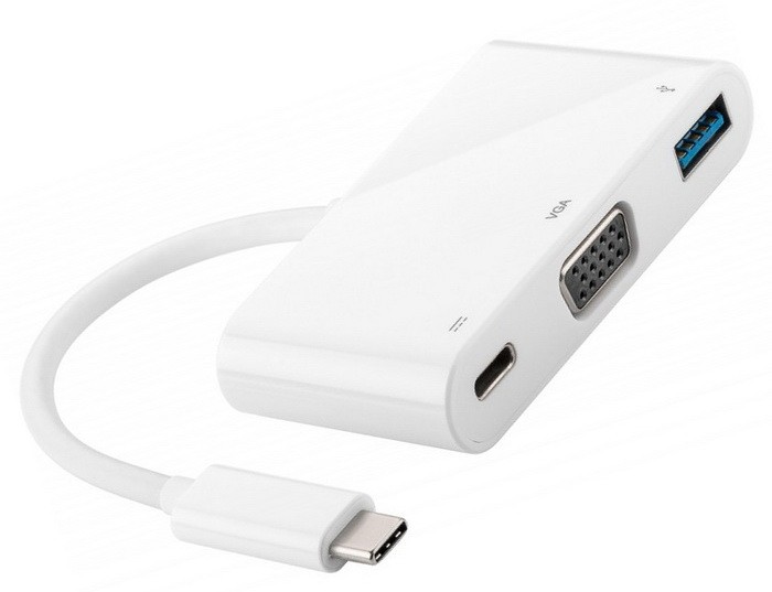 מתאם USB C ל-VGA + USB3.0 AF + USB CF