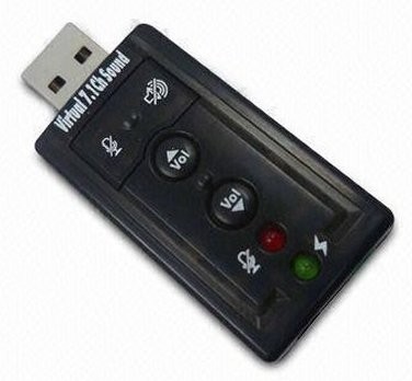 מתאם USB איכותי לאודיו 7.1 - אוזניות + מיקרופון (כרטיס קול USB)