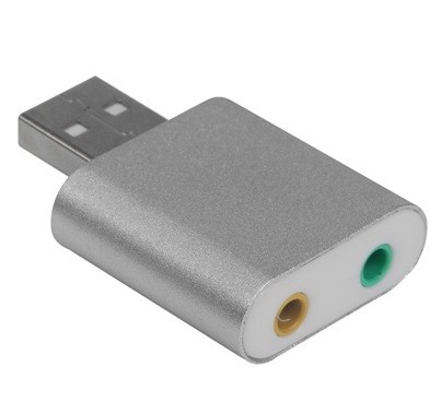 מתאם USB לאודיו - אוזניות + מיקרופון (כרטיס קול USB), איכותי