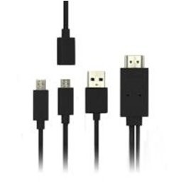 כבל MHL אוניברסלי מ-MICRO USB ל-HDMI זכר, ל-Galaxy S2 / S3 / S4 / NOTE2 / NOTE3, אורך 1.8 מטר