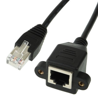כבל רשת CAT6 באורך 0.25 מטר, מזכר לנקבה על פאנל