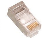 תקע RJ45 CAT6 מסוכך לכבלי רשת (מבנה מדורג ללא אינסרט)