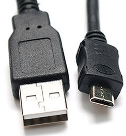 כבל USB - MICRO USB B איכותי מסוכך באורך 0.5 מטר