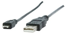 כבל USB2.0 מ-A זכר ל-MICRO USB A זכר, 1.8 מטר