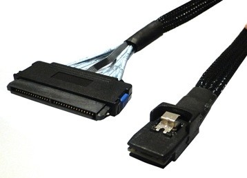 כבל MINI SAS 36P (SFF-8087) - SAS 32P (SFF-8484) 1M